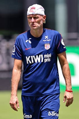 FT LAUDERDALE, FL - JULY 08: Stale Solbakken of Norway attends a training session in preparation for a FIFA World Cup, WM, Weltmeisterschaft, Fussball 26 Quarter-Final game between Norway and England on July 8, 2026 at at the Inter Miami CF Stadium, Fort Lauderdale, Florida.(Photo by Chris Arjoon) SOCCER: JUL 08 FIFA World Cup 26 - Norway Training EDITORIAL USE ONLY Icon26070800000011