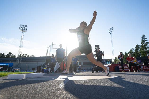 260708 Fanny Roos Malmö AI deltar i damernas kula under friidrottstävlingen Folksam Grand Prix den 8 juli 2026 i Karlstad. *** July 8, 2026: Fanny Roos of Malmö AI will compete in the women’s shot put at the Folksam Grand Prix track and field meet on July 8, 2026, in Karlstad  Copyright: FREDRIKxKARLSSON BB260708FK083