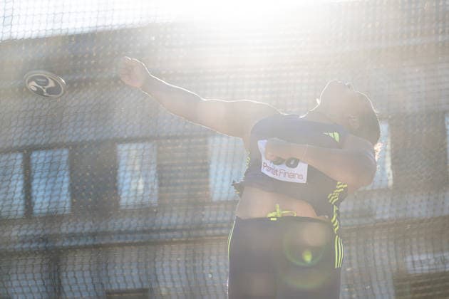 260708 Vanessa Kamga Hässelby SK deltar i damernas diskus under friidrottstävlingen Folksam Grand Prix den 8 juli 2026 i Karlstad. *** July 8, 2026: Vanessa Kamga of Hässelby SK will compete in the women s discus throw at the Folksam Grand Prix track and field meet in Karlstad  Copyright: FREDRIKxKARLSSON BB260708FK088