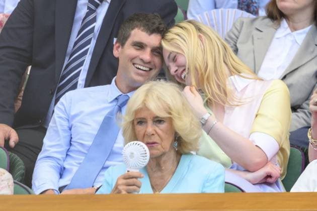 Wimbledon Tennis Championships 2026 - Day 10 LONDON, UNITED KINGDOM - July 08: Gus Wenner ands actress Elle Faning watch centre court tennis from the Royal Box during day 10 of The Wimbledon Tennis Championships at All England Lawn Tennis and Croquet Club on July 08, 2026 in London, United Kingdom. Ray Tang Anadolu London United Kingdom. Editorial use only. Please get in touch for any other usage.  Copyright: x2026xAnadoluxRayxTangx