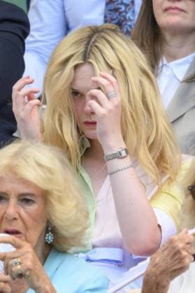 Wimbledon Tennis Championships 2026 - Day 10 LONDON, UNITED KINGDOM - July 08: Gus Wenner ands actress Elle Faning watch centre court tennis from the Royal Box during day 10 of The Wimbledon Tennis Championships at All England Lawn Tennis and Croquet Club on July 08, 2026 in London, United Kingdom. Ray Tang Anadolu London United Kingdom. Editorial use only. Please get in touch for any other usage.  Copyright: x2026xAnadoluxRayxTangx