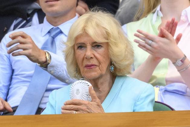 Wimbledon Tennis Championships 2026 - Day 10 LONDON, UNITED KINGDOM - July 08: Queen Camilla watches centre court tennis from the Royal Box during day 10 of The Wimbledon Tennis Championships at All England Lawn Tennis and Croquet Club on July 08, 2026 in London, United Kingdom. Ray Tang Anadolu London United Kingdom. Editorial use only. Please get in touch for any other usage.  Copyright: x2026xAnadoluxRayxTangx
