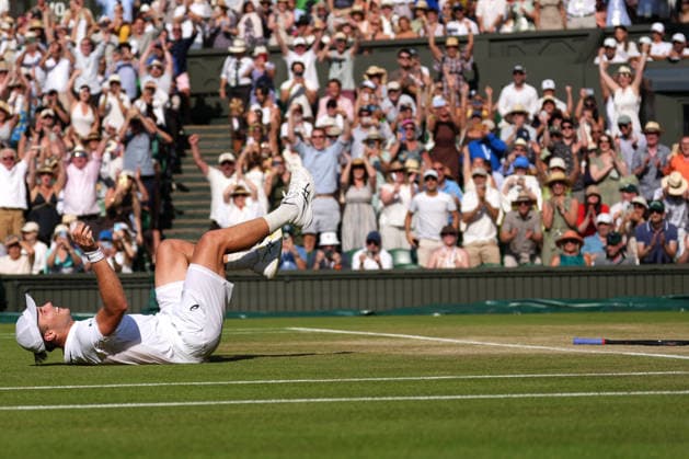 2026-07-08 The Championships - Wimbledon 2026 - Day Ten LONDON, UNITED KINGDOM - JULY 8: Arthur Fery of United Kingdom during Day Ten of the The Championships - Wimbledon 2026 at All England Lawn Tennis and Croquet Club on July 8, 2026 in London, England. (Photo by Marleen Fouchier BSR Agency) London United Kingdom Content not available for redistribution in The Netherlands directly or indirectly through any third parties. Copyright: xBSRxAgencyx