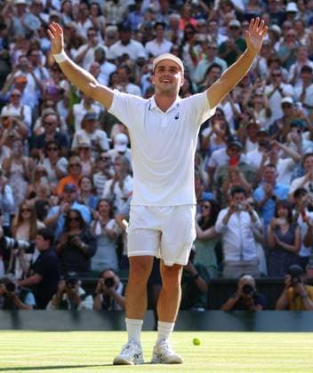 Arthur Fery celebrates victory during his Quarter-Final match Wimbledon Tennis Championships, Day 10, The All England Lawn Tennis and Croquet Club, London, UK - 08 Jul 2026London The All England Lawn Tennis and United Kingdom  Copyright: xKieranxMcManus Shutterstockx 16978034fv