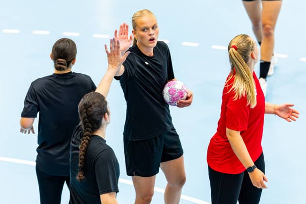 08.07.2026, GER, Handball, Frauen, Saison 2026 2027, Alsco 1.Bl, Thueringer HC Trainingseinheit Saisonvorbereitung Alfa Bra Oddsdottir Hagalin Start in die Saisonvorbereitung mit einem Hallentraining in der Heimhalle Heimspielstätte mit einen traditionellen Spiel des Thüringer HC, organisiert durch das Trainerduo. 99947 Bad Langensalza Salza Halle Sporthalle Mehrz Thüringen Deutschland *** July 8, 2026, GER, Handball, Women, 2026–2027 Season, Alsco 1st Division, Thüringer HC preseason training session: Alfa Bra Oddsdottir Hagalin kicks off preseason preparations with an indoor training session at the team’s home arena, featuring a traditional match organized by the coaching duo at 99947 Bad Langensalza, Salza Hall, Mehrz Sports Hall, Thuringia, Germany