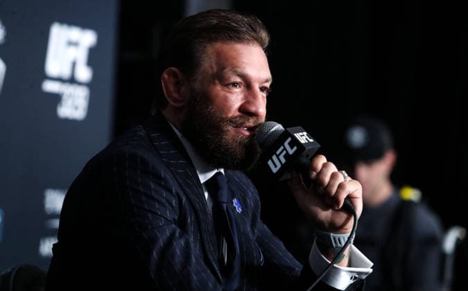 UFC 329 press conference, PK, Pressekonferenz T-Mobile Arena, Las Vegas, Nevada, United States 8 7 2026 Conor McGregor Conor McGregor 8 7 2026  Copyright: xTomxHoganx-xHoganphotos.comx916x947x8354xtomhoganphotos@gmail.comx McgregorHollowayMediaDay_Hoganphotos16031