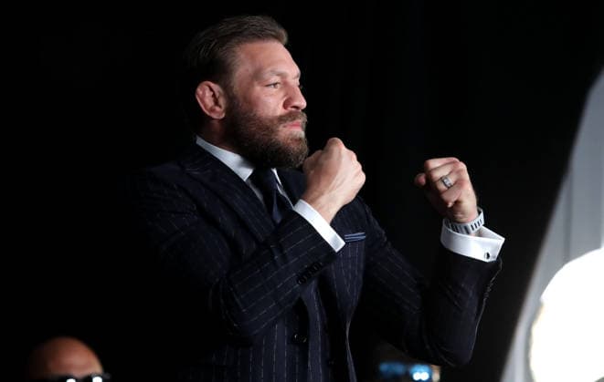 UFC 329 press conference, PK, Pressekonferenz T-Mobile Arena, Las Vegas, Nevada, United States 8 7 2026 Conor McGregor Conor McGregor 8 7 2026  Copyright: xTomxHoganx-xHoganphotos.comx916x947x8354xtomhoganphotos@gmail.comx McgregorHollowayMediaDay_Hoganphotos16035