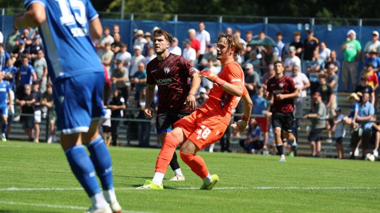 09.07.2026, xrekx, Fussball Testspiel , Karlsruher SC - SGV Freiberg v.l. Ferdinand Gebert (Karlsruher SC) (DFL DFB REGULATIONS PROHIBIT ANY USE OF PHOTOGRAPHS as IMAGE SEQUENCES and or QUASI-VIDEO) Karlsruhe *** July 9, 2026, xrekx, Soccer Friendly Match, Karlsruher SC vs. SGV Freiberg, Ferdinand Gebert, Karlsruher SC, DFL, DFB. REGULATIONS PROHIBIT ANY USE OF PHOTOGRAPHS AS IMAGE SEQUENCES AND OR QUASI-VIDEO, Karlsruhe