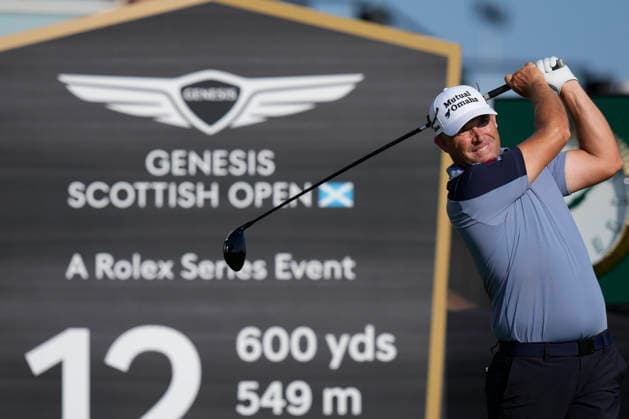 NORTH BERWICK, SCOTLAND - JULY 9: Padraig Harrington plays from the twelfth tee during Round 1 of the Genesis Scottish Open at the Renaissance Club, North Berwick on July 9, 2026 in North Berwick, Scotland Genesis Scottish Open Round 1