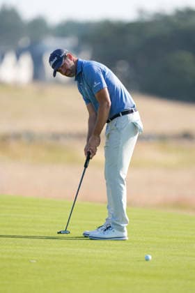 NORTH BERWICK, SCOTLAND - JULY 9: Scott Jamieson putts on the eleventh green during Round 1 of the Genesis Scottish Open at the Renaissance Club, North Berwick on July 9, 2026 in North Berwick, Scotland Genesis Scottish Open Round 1