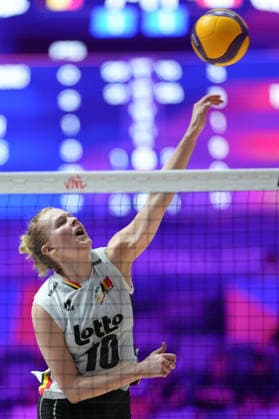 RECORD DATE NOT STATED Volleyball Nations League Hong Kong 2026 - Day 2 Pauline Martin (No.10) from team Belgium during the match between Canada and Belgium at Volleyball Nations League Hong Kong 2026 on July 9, 2026 in Hong Kong. (Photo by Ellan Mad Nexpher Images) Hong Kong