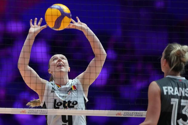 RECORD DATE NOT STATED Volleyball Nations League Hong Kong 2026 - Day 2 Nel Demeyer (No.9) from team Belgium during the match between Canada and Belgium at Volleyball Nations League Hong Kong 2026 on July 9, 2026 in Hong Kong. (Photo by Ellan Mad Nexpher Images) Hong Kong