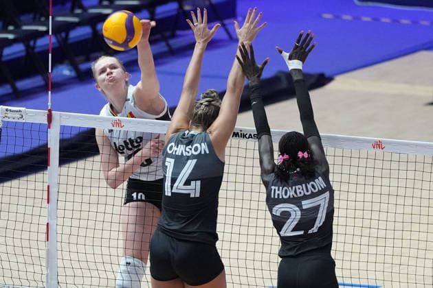 RECORD DATE NOT STATED Volleyball Nations League Hong Kong 2026 - Day 2 Pauline Martin (No.10) from team Belgium during the match between Canada and Belgium at Volleyball Nations League Hong Kong 2026 on July 9, 2026 in Hong Kong. (Photo by Ellan Mad Nexpher Images) Hong Kong