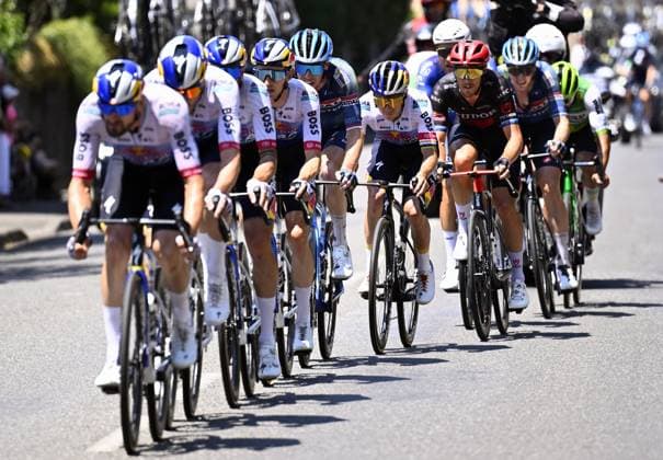 Red Bull-BORA-hansgrohe riders pictured in action during stage 6 of the 2026 Tour de France cycling race, a stage of 186 km from Pau to Gavarnie-Gedre, on Thursday 09 July 2026. The 113th edition of the Tour de France starts on Saturday 4 July in Barcelona, Spain, and will finish in Paris, France on the 26th of July. POOLxTOMASxSISK  x180776950x