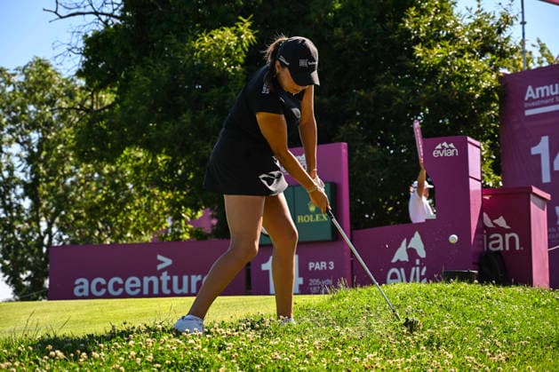RECORD DATE NOT STATED 9th July 2026; Evian Resort Golf Club, Evian-les-Bains, France: 2026 Amundi Evian Championship Womens Golf, Day One; Alexa Pano (USA) in action during the first round DavidxEmm