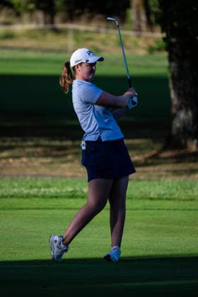 RECORD DATE NOT STATED 9th July 2026; Evian Resort Golf Club, Evian-les-Bains, France: 2026 Amundi Evian Championship Womens Golf, Day One; Lottie Woad (ENG) in action during the first round DavidxEmm