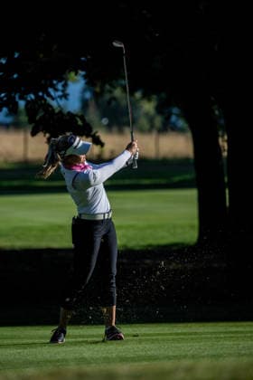RECORD DATE NOT STATED 9th July 2026; Evian Resort Golf Club, Evian-les-Bains, France: 2026 Amundi Evian Championship Womens Golf, Day One; Brooke Henderson (CAN) in action during the first round DavidxEmm