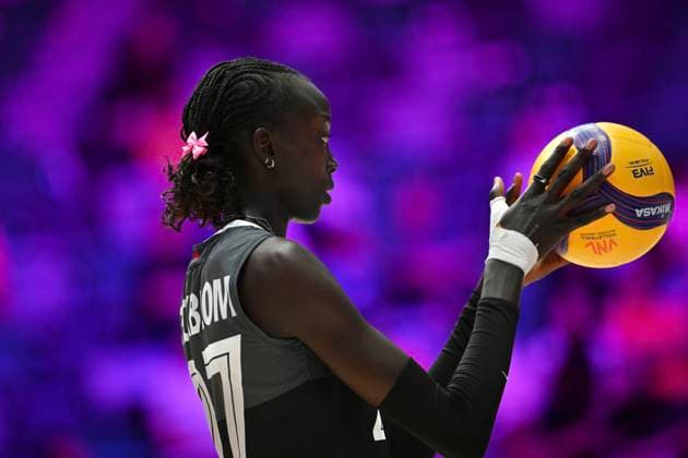RECORD DATE NOT STATED HONG KONG-SPORTS Volleyball Nations League Hong Kong Nyadholi Thokbuom (No.27) from team Canada during the match between Canada and Belgium at Volleyball Nations League Hong Kong 2026 in Hong Kong, July 9, 2026.NEXPHER Kobe Li Hong Kong