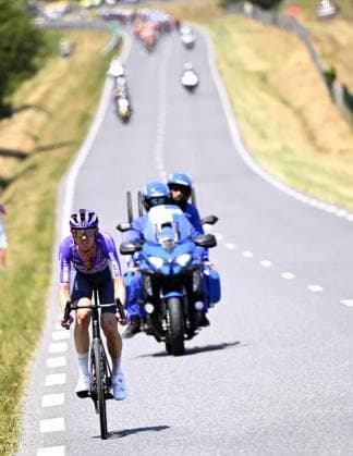 Australian Ben O Connor of Team Jayco AlUla pictured in action during stage 6 of the 2026 Tour de France cycling race, a stage of 186 km from Pau to Gavarnie-Gedre, on Thursday 09 July 2026. The 113th edition of the Tour de France starts on Saturday 4 July in Barcelona, Spain, and will finish in Paris, France on the 26th of July. POOLxTOMASxSISK  x180778505x