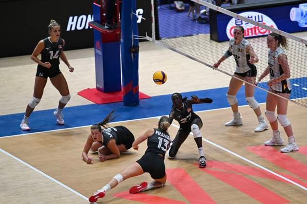 RECORD DATE NOT STATED HONG KONG-SPORTS Volleyball Nations League Hong Kong The match between Canada and Belgium at Volleyball Nations League Hong Kong 2026 in Hong Kong, July 9, 2026.NEXPHER Kobe Li Hong Kong