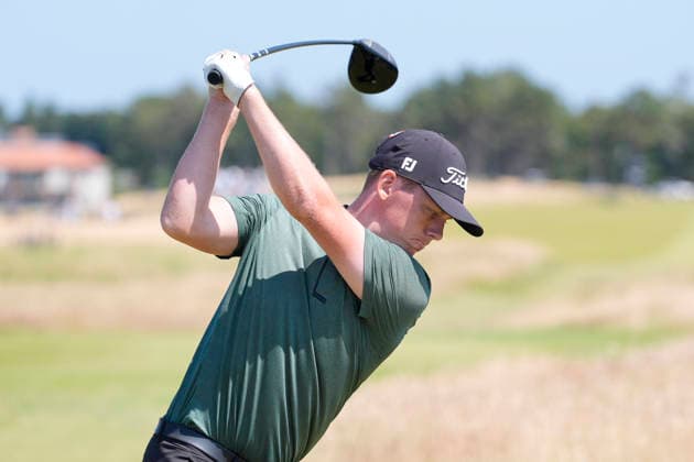 NORTH BERWICK, SCOTLAND - JULY 9: Daniel Hillier plays from the sixteenth tee during Round 1 of the Genesis Scottish Open at the Renaissance Club, North Berwick on July 9, 2026 in North Berwick, Scotland Genesis Scottish Open Round 1