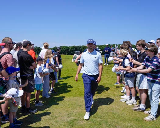 NORTH BERWICK, SCOTLAND - JULY 9: Nicolai Hojgaard walks from the 9th green after Round 1 of the Genesis Scottish Open at the Renaissance Club, North Berwick on July 9, 2026 in North Berwick, Scotland Genesis Scottish Open Round 1