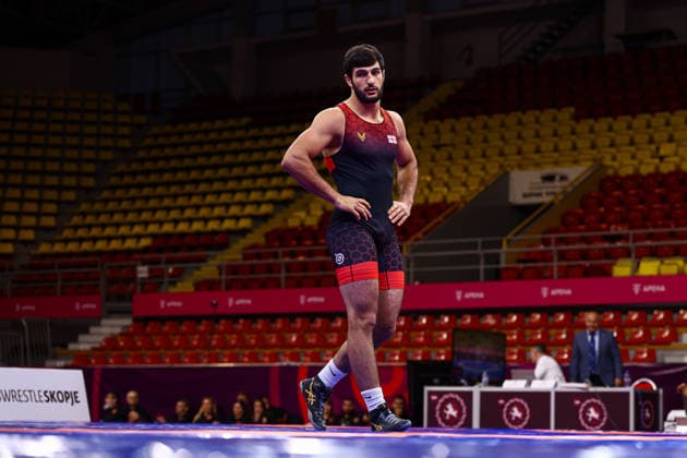 U20 European Championships 97kg GR - Arman Mkrtchyan (GEO) *** U20 European Championships, 97 kg Greco-Roman: Arman Mkrtchyan (GEO) Copyright: xJakexKirkmanx xUnitedxWorldxWresx Jake Kirkman United World Wres