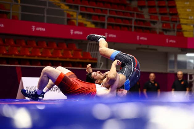 U20 European Championships 97kg GR - Saipula Gadzhimagomedov (RUS) df. Emir Omer Bozbag (TUR) *** U20 European Championships, 97 kg Greco-Roman: Saipula Gadzhimagomedov (RUS) defeated Emir Omer Bozbag (TUR) Copyright: xJakexKirkmanx xUnitedxWorldxWresx Jake Kirkman United World Wres
