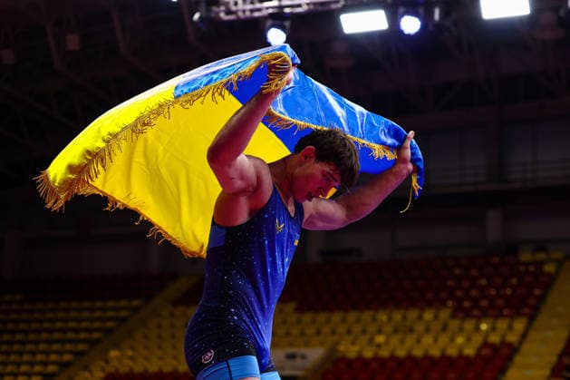 U20 European Championships 97kg GR - Yehor Yakushenko (UKR) *** U20 European Championships, 97 kg Greco-Roman: Yehor Yakushenko (UKR) Copyright: xJakexKirkmanx xUnitedxWorldxWresx Jake Kirkman United World Wres