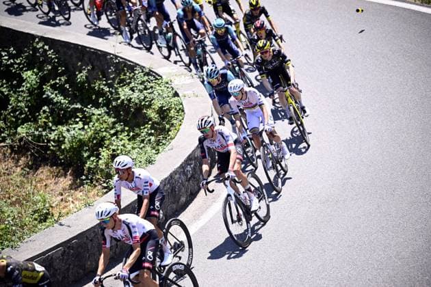 Slovenian Tadej Pogacar of UAE Team Emirates XRG pictured in action during stage 6 of the 2026 Tour de France cycling race, a stage of 186 km from Pau to Gavarnie-Gedre, on Thursday 09 July 2026. The 113th edition of the Tour de France starts on Saturday 4 July in Barcelona, Spain, and will finish in Paris, France on the 26th of July. POOLxTOMASxSISK  x180779471x
