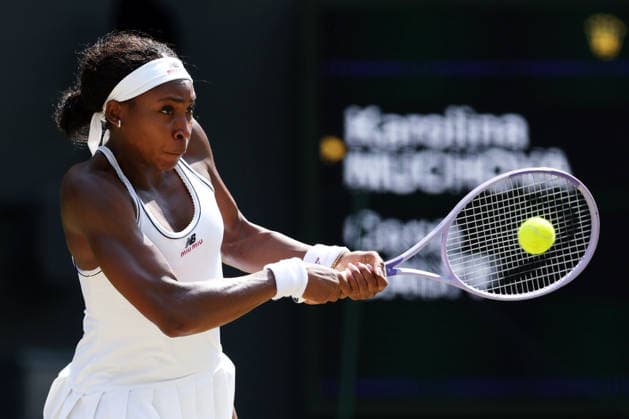 Coco Gauff during her semi final match Wimbledon Tennis Championships, Day 11, The All England Lawn Tennis and Croquet Club, London, UK - 09 Jul 2026London The All England Lawn Tennis and United Kingdom  Copyright: xKieranxMcManus Shutterstockx 16981024x