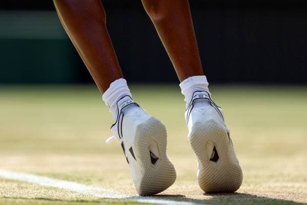 The New Balance Miu Miu tennis shoes of Coco Gauff during her semi final match Wimbledon Tennis Championships, Day 11, The All England Lawn Tennis and Croquet Club, London, UK - 09 Jul 2026London The All England Lawn Tennis and United Kingdom  Copyright: xKieranxMcManus Shutterstockx 16981024aa