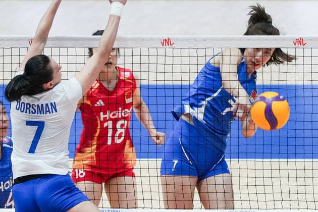 RECORD DATE NOT STATED Volleyball Nations League Hong Kong 2026 - Day 2 Wang Yuanyuan (No.7) from team China during the match between China and Ukraine at Volleyball Nations League Hong Kong 2026 on July 9, 2026 in Hong Kong. (Photo by Ellan Mad Nexpher Images) Hong Kong