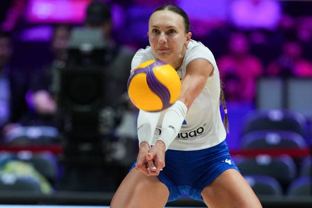RECORD DATE NOT STATED Volleyball Nations League Hong Kong 2026 - Day 2 Oleksandra Milenko (No.1) from team Ukraine during the match between China and Ukraine at Volleyball Nations League Hong Kong 2026 on July 9, 2026 in Hong Kong. (Photo by Ellan Mad Nexpher Images) Hong Kong