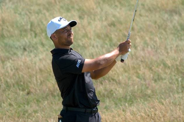 UK: The Genesis Scottish Open at The Renaissance Club, North Berwick, Scotland on 09 July 2026: Pictured: Xander Schauffele (USA) on the 8th fairway during the first round of the Genesis Scottish Open Championship 2026 North Berwick The Renaissance Club Scotland Scotland Copyright: xAlexxToddx