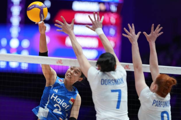 RECORD DATE NOT STATED Volleyball Nations League Hong Kong 2026 - Day 2 Zhuang Yushan (No.2) from team China during the match between China and Ukraine at Volleyball Nations League Hong Kong 2026 on July 9, 2026 in Hong Kong. (Photo by Ellan Mad Nexpher Images) Hong Kong