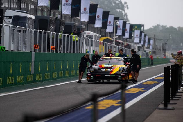 FIA WEC - 6 HOURS OF SAO PAULO 2026 92 LIETZ Richard (aut), PERA Riccardo (ita), SHAHIN Yasser (aus), The Bend Manthey, Porsche 911 GT3 R (992.2) 92, LM GT3, pitlane, during the 6 Hours of Sao Paulo 2026, 4th round of the 2026 FIA World Endurance Championship, from July 10 to 12, 2026 on the Interlagos Circuit in Sao Paulo, Brazil - Sao PauloBrazil  Copyright: xMariusxHeckerx