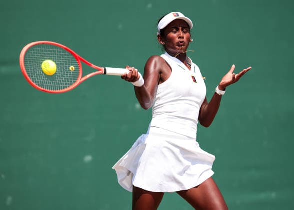 Srishti Kiran (IND), Maedchen Einzel U14, Girls Singles U14 Tennis - Wimbledon 2026 - Grand Slam ITF ATP, Tennis Herren WTA, Tennis Damen - AELTC - London - - Great Britain - 9 July 2026. *** Srishti Kiran (IND), Girls Singles U14, Girls Singles U14 Tennis, Wimbledon 2026, Grand Slam, ITF, ATP, WTA, AELTC, London, Great Britain, July 9, 2026 Copyright: xJuergenxHasenkopfx