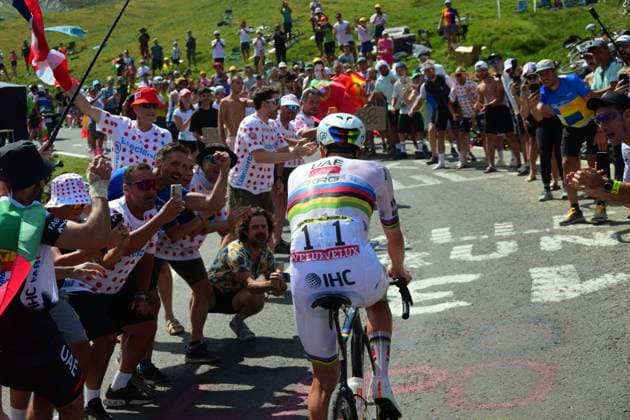 Slovenian Tadej Pogacar of UAE Team Emirates XRG pictured in action during stage 6 of the 2026 Tour de France cycling race, a stage of 186 km from Pau to Gavarnie-Gedre, on Thursday 09 July 2026. The 113th edition of the Tour de France starts on Saturday 4 July in Barcelona, Spain, and will finish in Paris, France on the 26th of July. POOLxBERNARDxPAPON  x180785223x