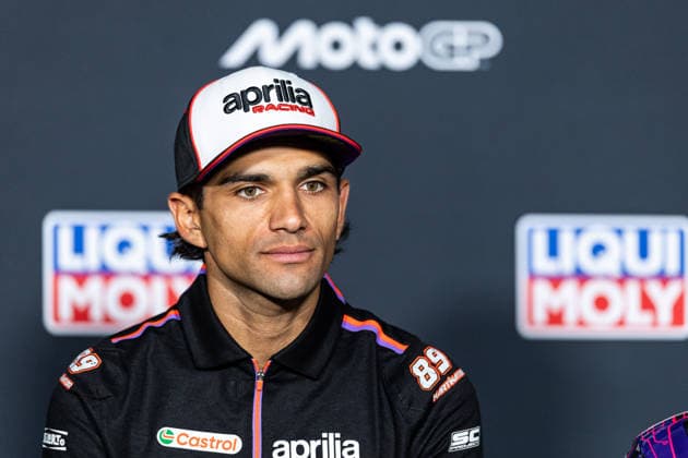 GER, Großer Preis von Deutschland, MotoGP. 11. Lauf, FIM Motorrad-Weltmeisterschaft. 09.07.2026, Sachsenring, Hohenstein-Ernstthal, GER, Großer Preis von Deutschland, MotoGP. 11. Lauf, FIM Motorrad-Weltmeisterschaft. 89, Jorge Martin, Aprilia Racing bei der Pressekonferenz Â Foto: Alexander Trienitz Hohenstein-Ernstthal Sachsenring Sachsen Deutschland *** GER, German Grand Prix, MotoGP Round 11, FIM Motorcycle World Championship 09 07 2026, Sachsenring, Hohenstein Ernstthal, GER, German Grand Prix, MotoGP Round 11, FIM Motorcycle World Championship 89, Jorge Martin, Aprilia Racing at the press conference. Photo by Alexander Trienitz, Hohenstein Ernstthal, Sachsenring, Saxony, Germany