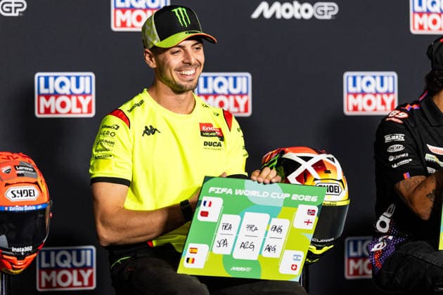 GER, Großer Preis von Deutschland, MotoGP. 11. Lauf, FIM Motorrad-Weltmeisterschaft. 09.07.2026, Sachsenring, Hohenstein-Ernstthal, GER, Großer Preis von Deutschland, MotoGP. 11. Lauf, FIM Motorrad-Weltmeisterschaft. 49, Fabio Di Giannantonio, Pertamina Enduro VR46 Racing Team bei der Pressekonferenz Â Foto: Alexander Trienitz Hohenstein-Ernstthal Sachsenring Sachsen Deutschland *** GER, German Grand Prix, MotoGP Round 11, FIM Motorcycle World Championship, July 9, 2026, Sachsenring, Hohenstein Ernstthal, GER, German Grand Prix, MotoGP Round 11, FIM Motorcycle World Championship 49, Fabio Di Giannantonio, Pertamina Enduro VR46 Racing Team at the press conference. Photo by Alexander Trienitz, Hohenstein Ernstthal, Sachsenring, Saxony, Germany