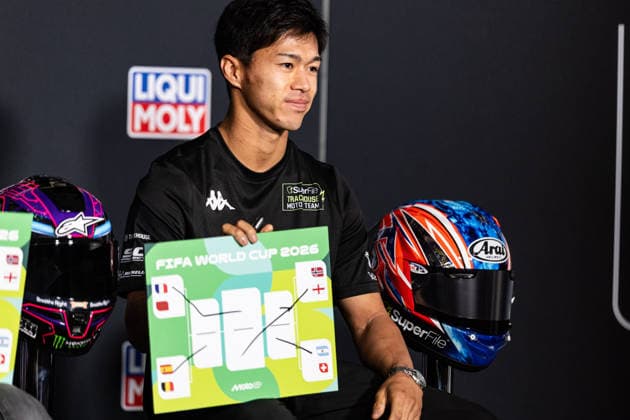 GER, Großer Preis von Deutschland, MotoGP. 11. Lauf, FIM Motorrad-Weltmeisterschaft. 09.07.2026, Sachsenring, Hohenstein-Ernstthal, GER, Großer Preis von Deutschland, MotoGP. 11. Lauf, FIM Motorrad-Weltmeisterschaft. 79, Ai Ogura, SuperFile Trackhouse MotoGP Team bei der Pressekonferenz Â Foto: Alexander Trienitz Hohenstein-Ernstthal Sachsenring Sachsen Deutschland *** GER, German Grand Prix, MotoGP Round 11, FIM Motorcycle World Championship, July 9, 2026, Sachsenring, Hohenstein Ernstthal, GER, German Grand Prix, MotoGP Round 11, FIM Motorcycle World Championship 79, Ai Ogura, SuperFile Trackhouse MotoGP Team at the press conference. Photo by Alexander Trienitz, Hohenstein Ernstthal, Sachsenring, Saxony, Germany