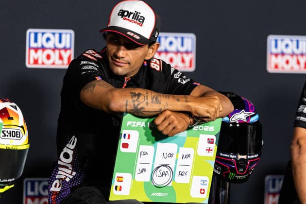 GER, Großer Preis von Deutschland, MotoGP. 11. Lauf, FIM Motorrad-Weltmeisterschaft. 09.07.2026, Sachsenring, Hohenstein-Ernstthal, GER, Großer Preis von Deutschland, MotoGP. 11. Lauf, FIM Motorrad-Weltmeisterschaft. 89, Jorge Martin, Aprilia Racing bei der Pressekonferenz Â Foto: Alexander Trienitz Hohenstein-Ernstthal Sachsenring Sachsen Deutschland *** GER, German Grand Prix, MotoGP Round 11, FIM Motorcycle World Championship 09 07 2026, Sachsenring, Hohenstein Ernstthal, GER, German Grand Prix, MotoGP Round 11, FIM Motorcycle World Championship 89, Jorge Martin, Aprilia Racing at the press conference. Photo by Alexander Trienitz, Hohenstein Ernstthal, Sachsenring, Saxony, Germany