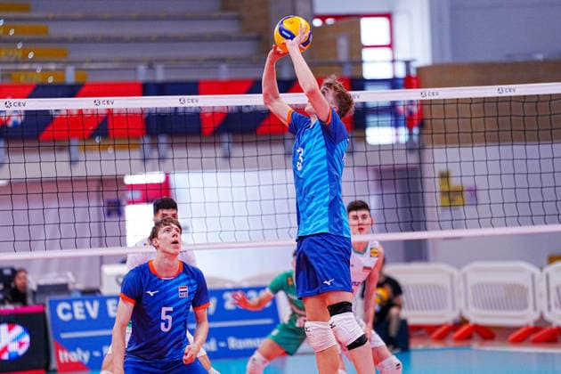 IPA86537816 - Netherlands vs. Bulgaria during the CEV U18 European Volleyball Championship, July 9, 2026, in Cisterna during the U18 European Volleyball Championship—Netherlands vs. Bulgaria, CEV Eurovolley Men s match in Cisterna, Italy, July 9, 2026  Copyright: xLuigixMariani IPAxSportx xx 86537816