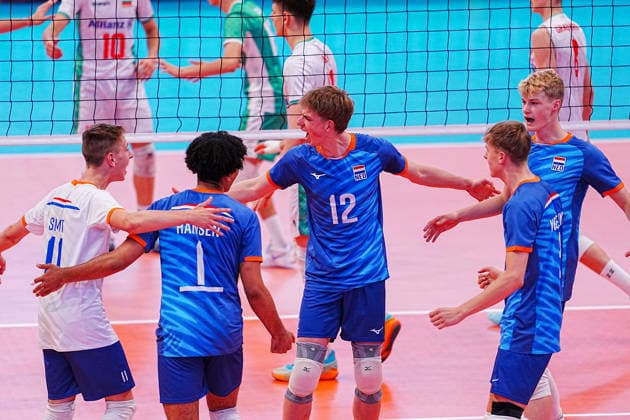 IPA86537819 - Netherlands vs. Bulgaria during the CEV U18 European Volleyball Championship, July 9, 2026, in Cisterna during the U18 European Volleyball Championship—Netherlands vs. Bulgaria, CEV Eurovolley Men s match in Cisterna, Italy, July 9, 2026  Copyright: xLuigixMariani IPAxSportx xx 86537819