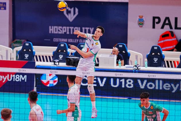 IPA86537839 - Netherlands vs. Bulgaria during the CEV U18 European Volleyball Championship, July 9, 2026, in Cisterna during the U18 European Volleyball Championship—Netherlands vs. Bulgaria, CEV Eurovolley Men s match in Cisterna, Italy, July 9, 2026  Copyright: xLuigixMariani IPAxSportx xx 86537839