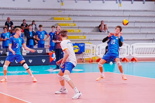 VOLLEYBALL - CEV Eurovolley Men - U18 European Volleyball Championship - Netherlands vs. Bulgaria Photo by IPA ABACAPRESS.COM86537830 - Netherlands vs. Bulgaria during the CEV U18 European Volleyball Championship, July 9, 2026, in Cisterna during the U18 European Volleyball Championship—Netherlands vs. Bulgaria, CEV Eurovolley Men s match in Cisterna, Italy, July 9, 2026 Cisterna Italy  Copyright: xIPAxSport ABACAx