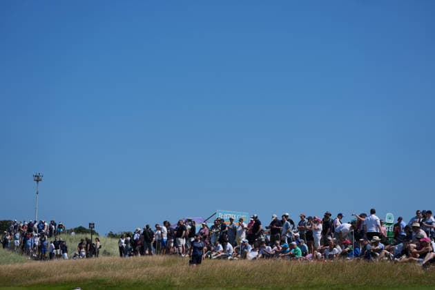 9th July 2026; The Renaissance Club, North Berwick, East Lothian, Scotland: Genesis Scottish Open Golf, Day One; spectators in the sunshine AlecxBrown