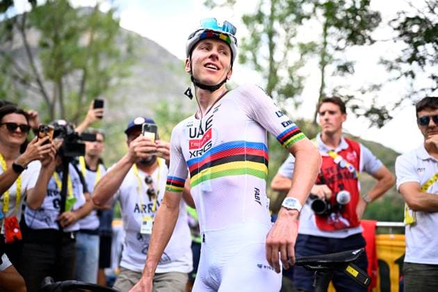 Tour de France 2026 Stage 6 GAVARNIE-CEDRE, FRANCE - JULY 09 : Pogacar Tadej (SLO) of UAE Team Emirates - XRG celebrates the victory after stage 6 of the 113rd edition of Tour de France an UCI World Tour 2.UWT cycling road race stage for Men Elite of 186 km with start in Pau and finish in Gavarnie-Cedre on July 9, 2026 in Gavarnie-Cedre, France, 09 07 2026 ( Motordriver Kurt Vandenborre - Gavarnie-Cedre France  Copyright: xJasperxJacobsx