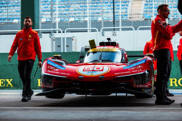 FIA WEC - 6 HOURS OF SAO PAULO 2026 50 FUOCO Antonio (ita), MOLINA Miguel (spa), NIELSEN Nicklas (dnk), Ferrari AF Corse, Ferrari 499P 50, Hypercar, scrutineering, verifications techniques, during the 6 Hours of Sao Paulo 2026, 4th round of the 2026 FIA World Endurance Championship, from July 10 to 12, 2026 on the Interlagos Circuit in Sao Paulo, Brazil -  Copyright: xAndreaxLorenzinax